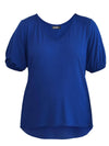 An off figure image of Miik's Makena v-neck puff sleeve blouse 