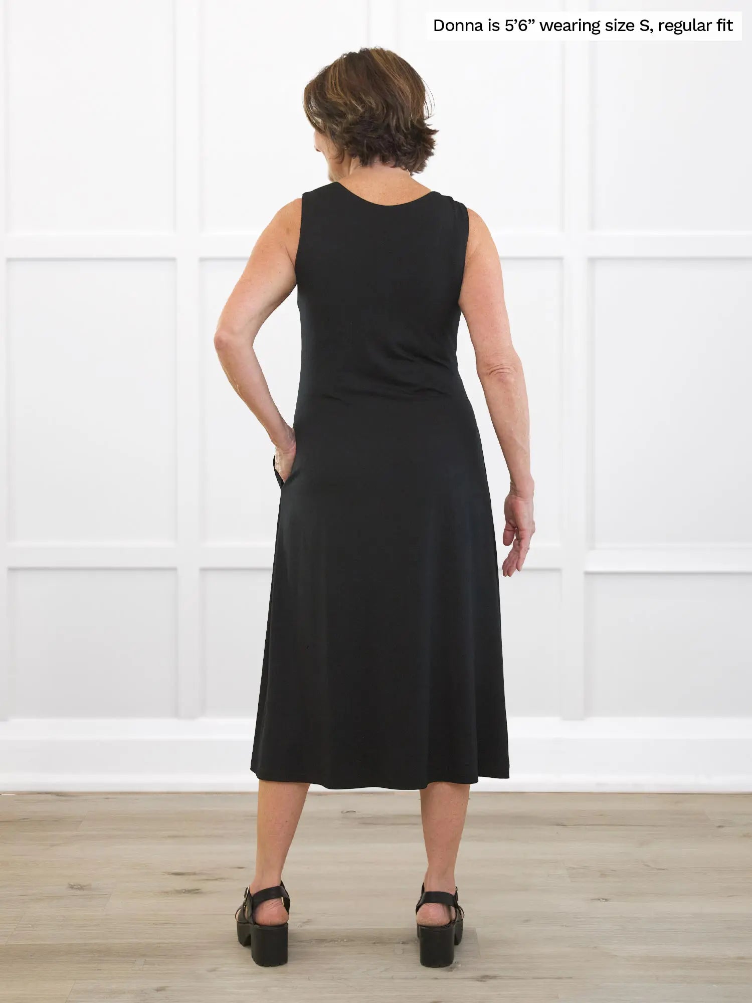 Miik founder Donna (5â6â, small) standing with her back towards the camera showing the back of Miik&