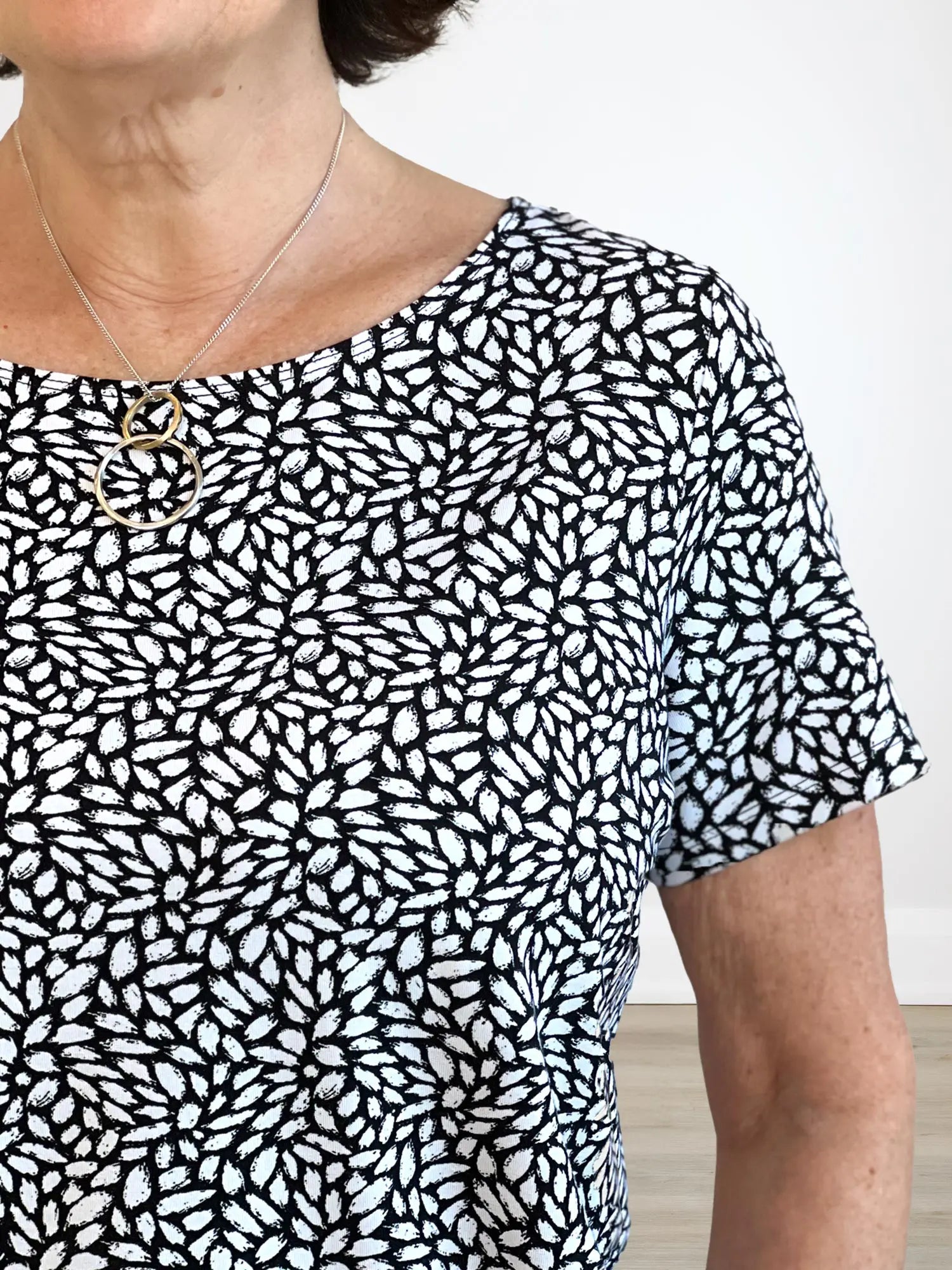 A closeup shot image of the neckline of Miik&