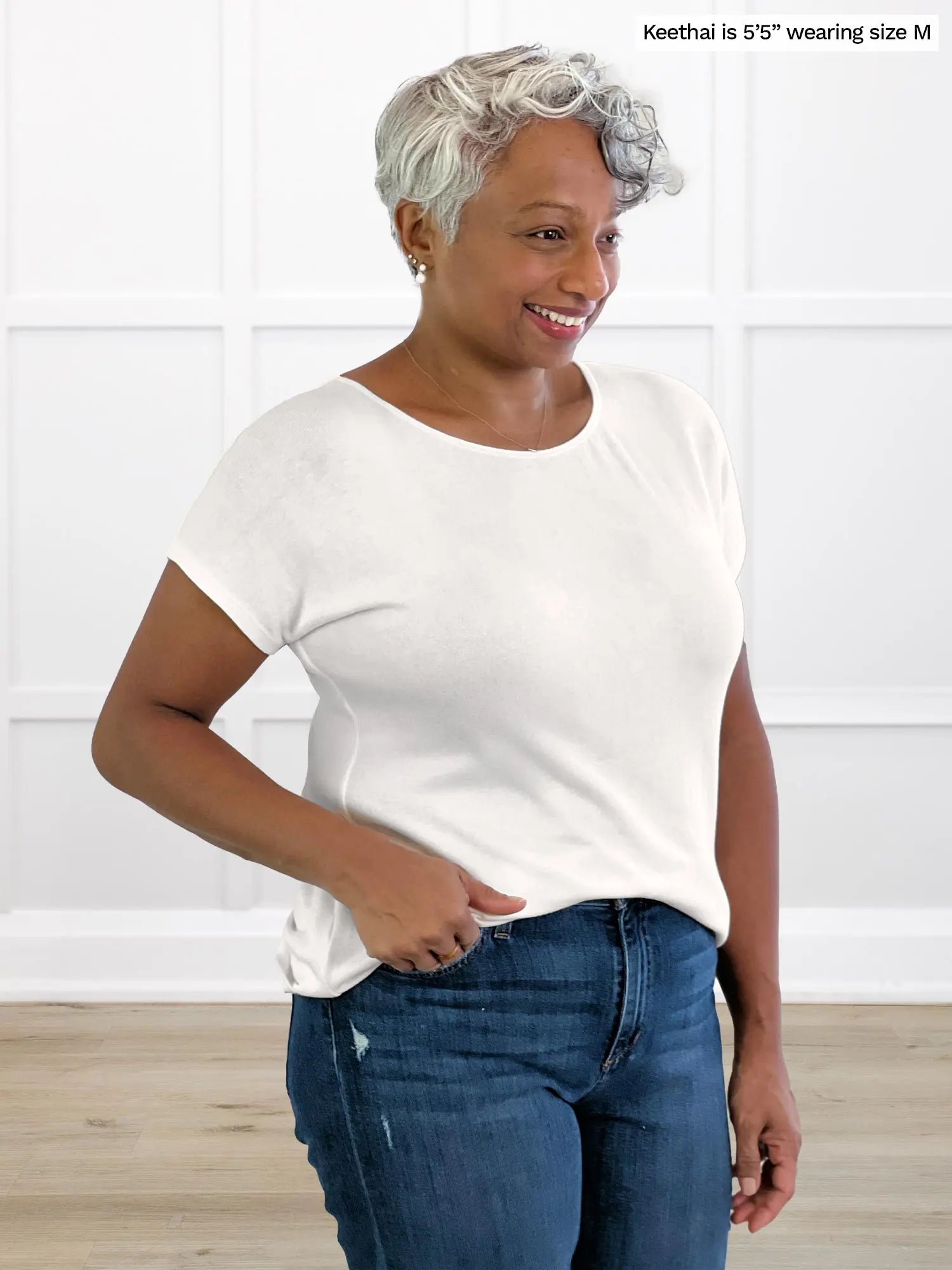 Mimi reversible neckline dolman top ivory for women in Aad18189 2c5e 4ed4 aa71 429ef2c0de36