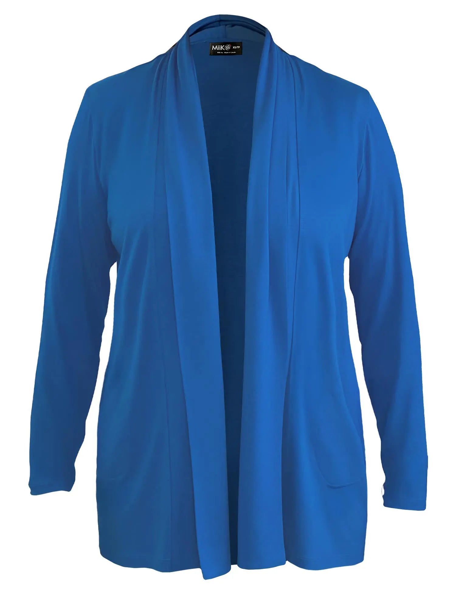 Blue cardigan on a white background