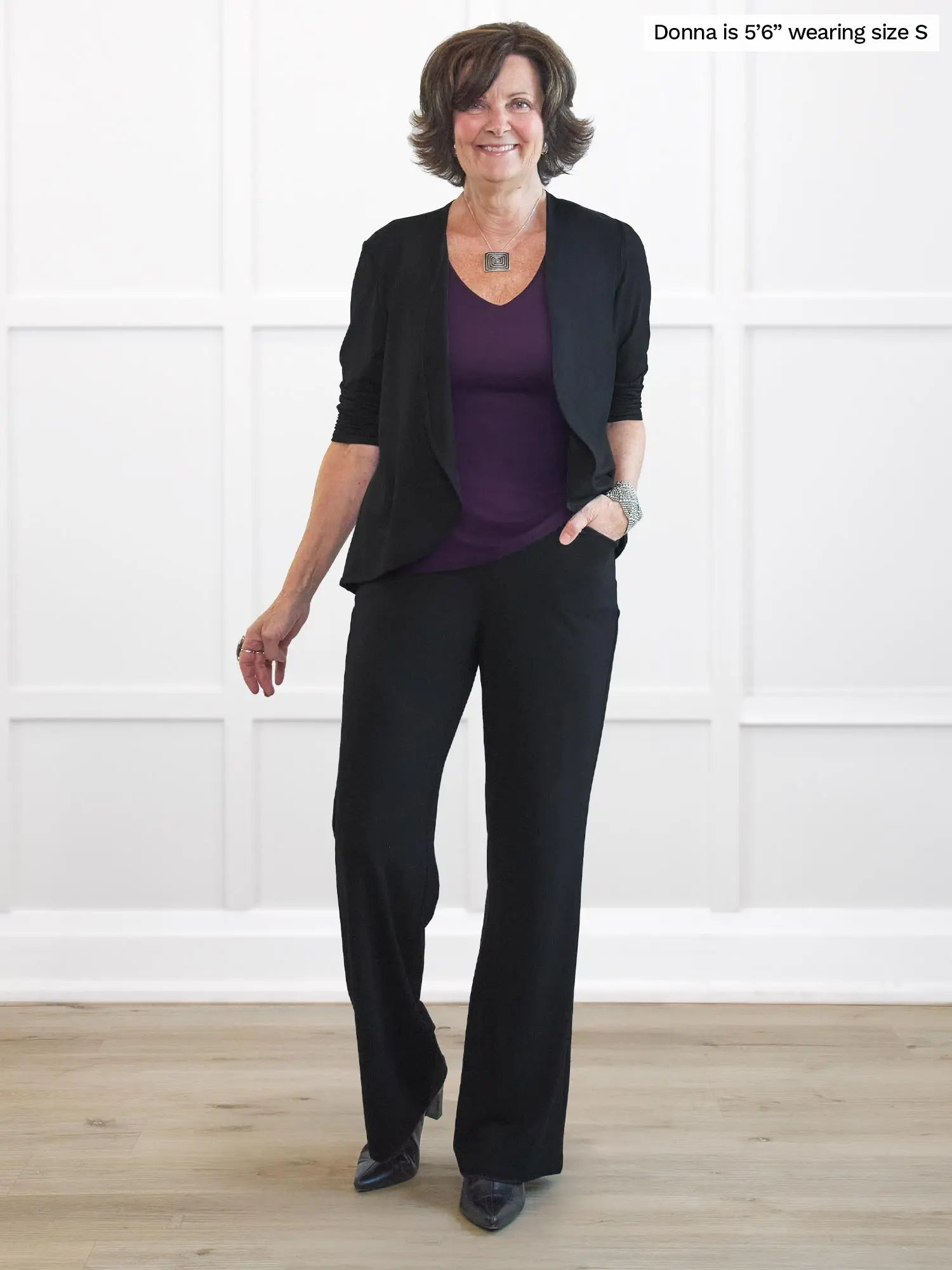 Wesley cropped waterfall cardigan