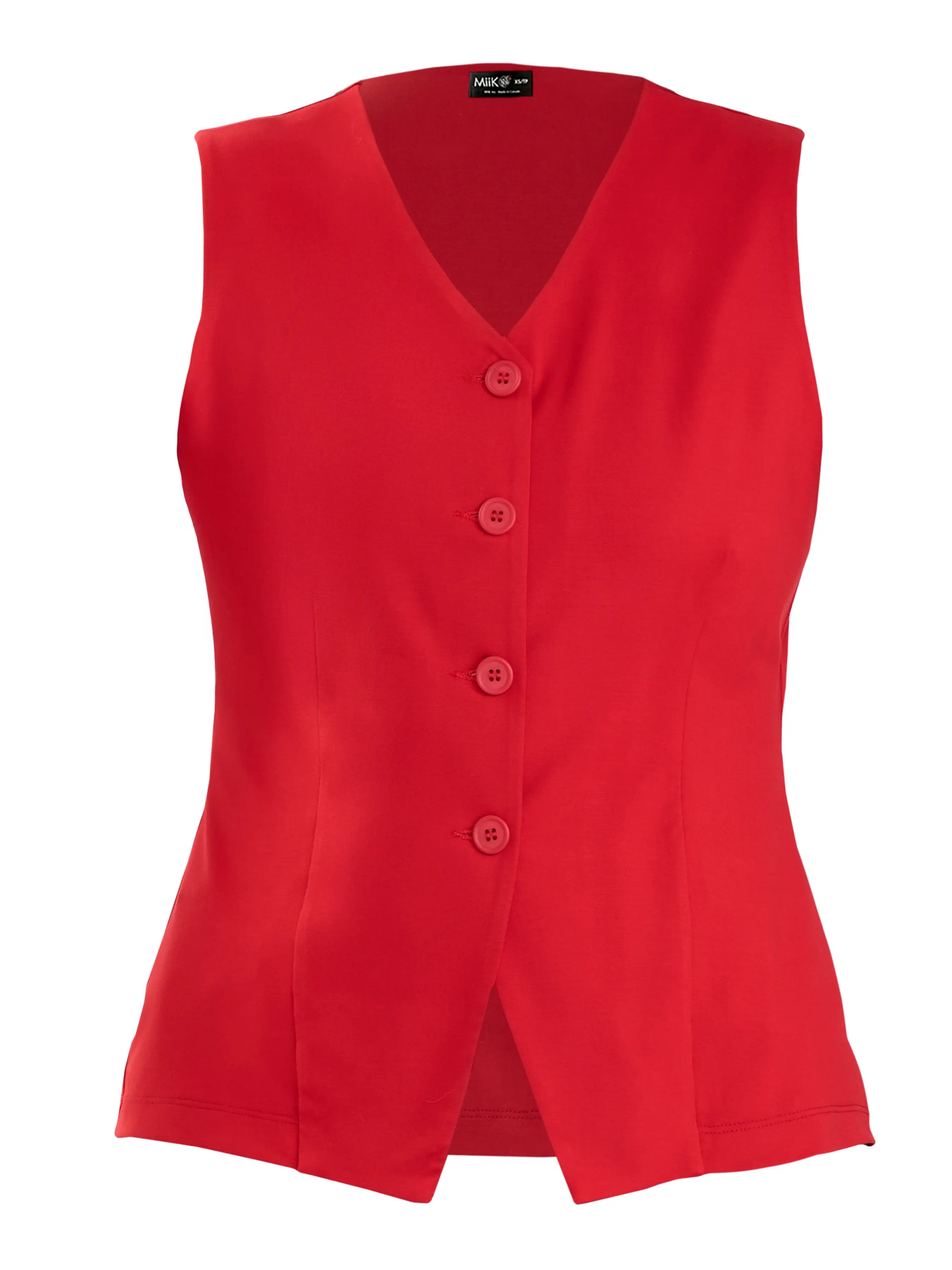 Alba tailored stretchy vest for women in Chili
