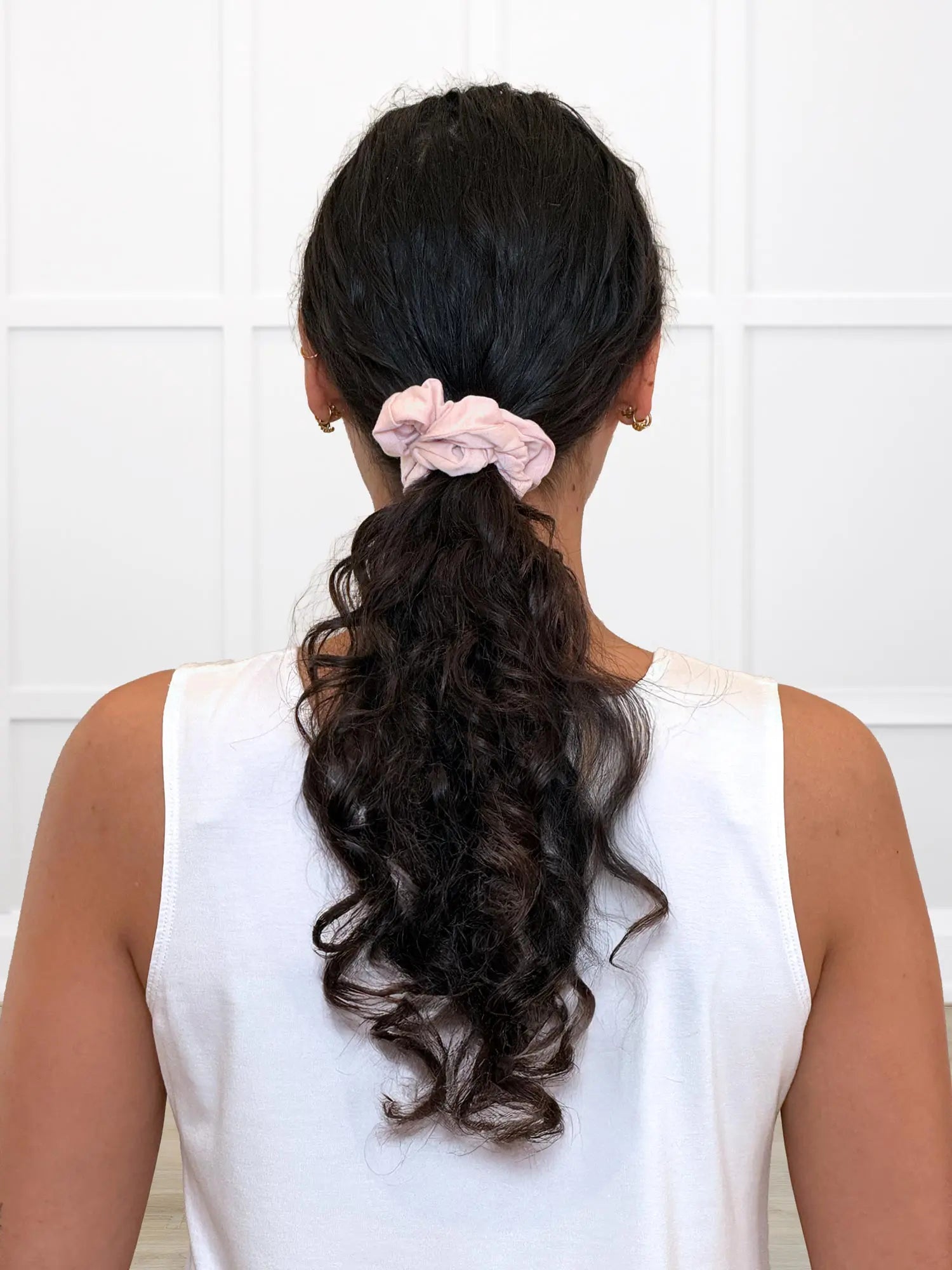 Anvi hair scrunchie for women in Ballet pink