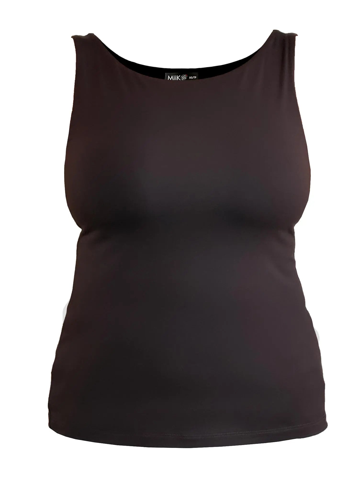 Darla boatneck tank top for women in Dark chocolate