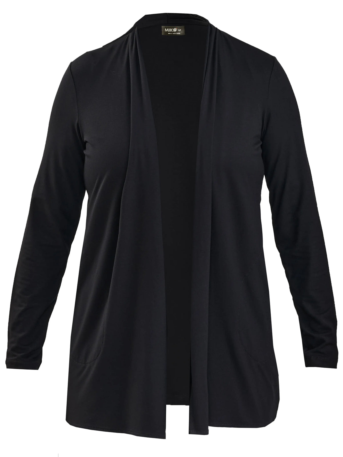 Georgina shawl collar pocket cardigan for women in Black