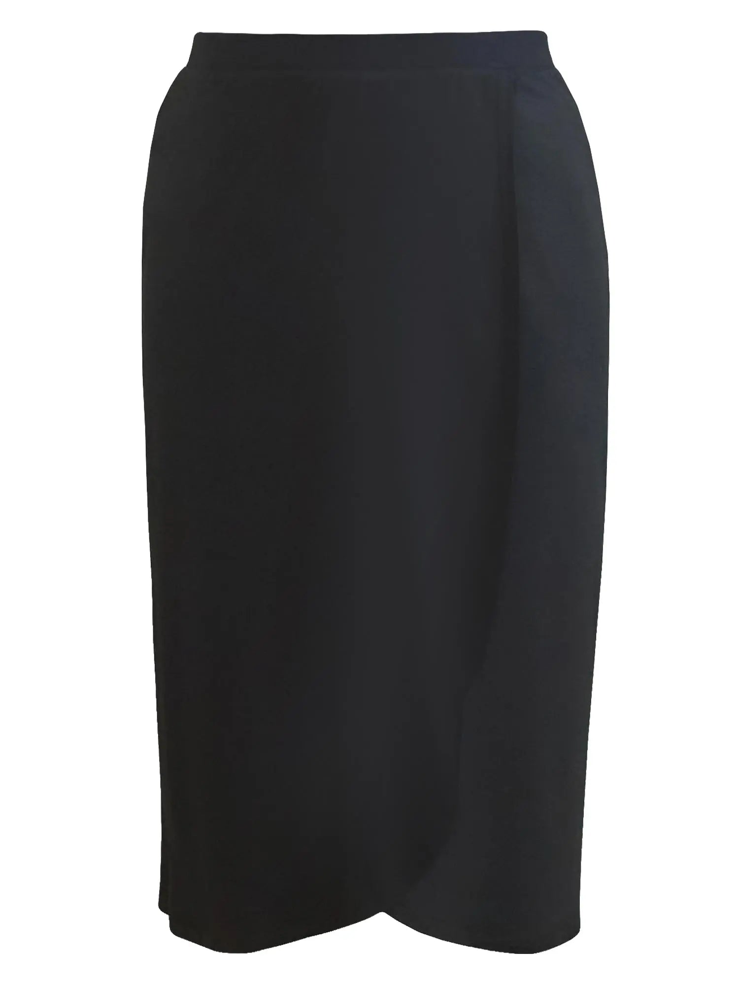 Ginny faux wrap midi skirt for women in Black