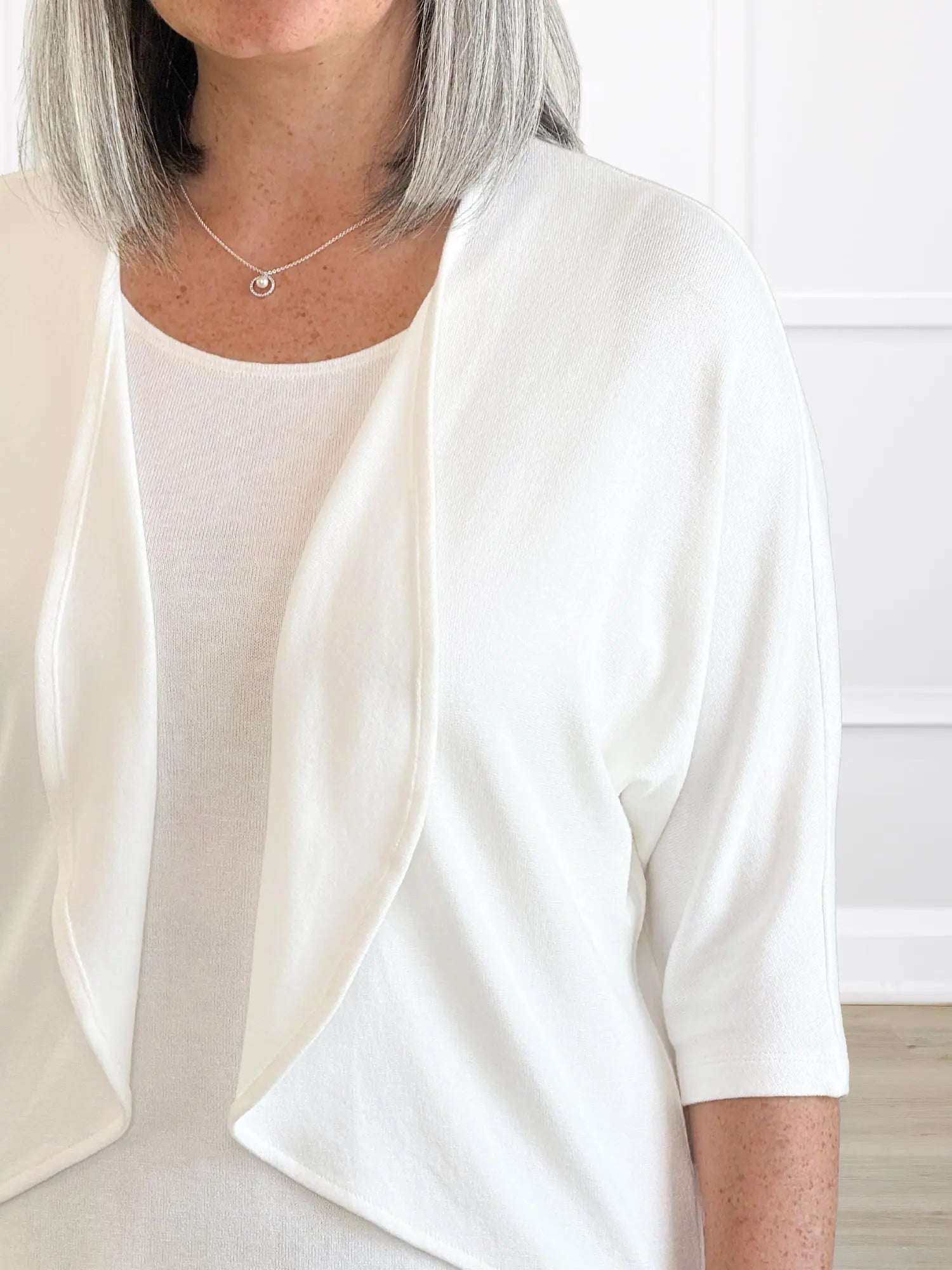 Jovi sweater knit bolero cardigan 00 in Ivory