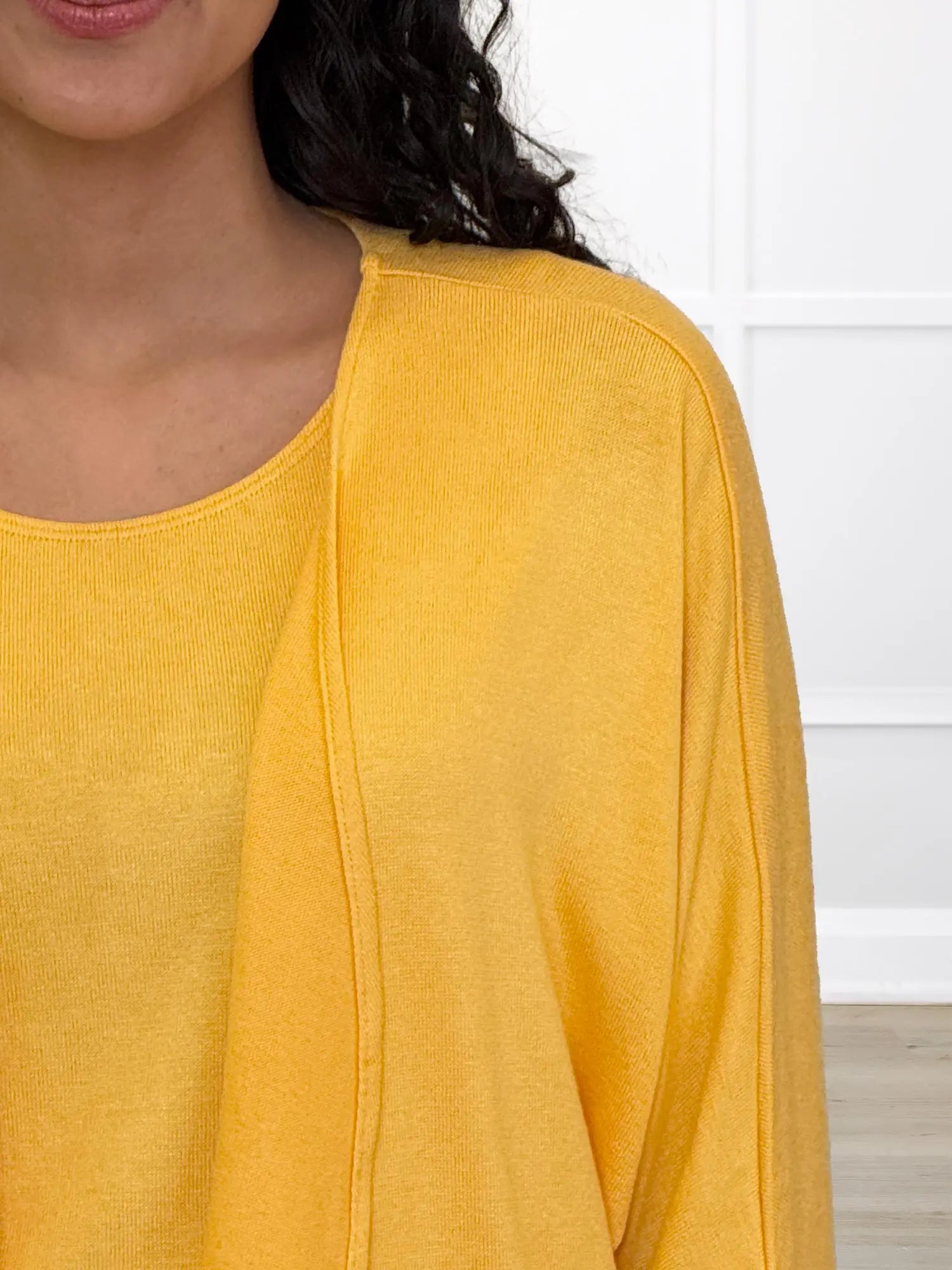 Jovi sweater knit bolero cardigan for women in Daffodil