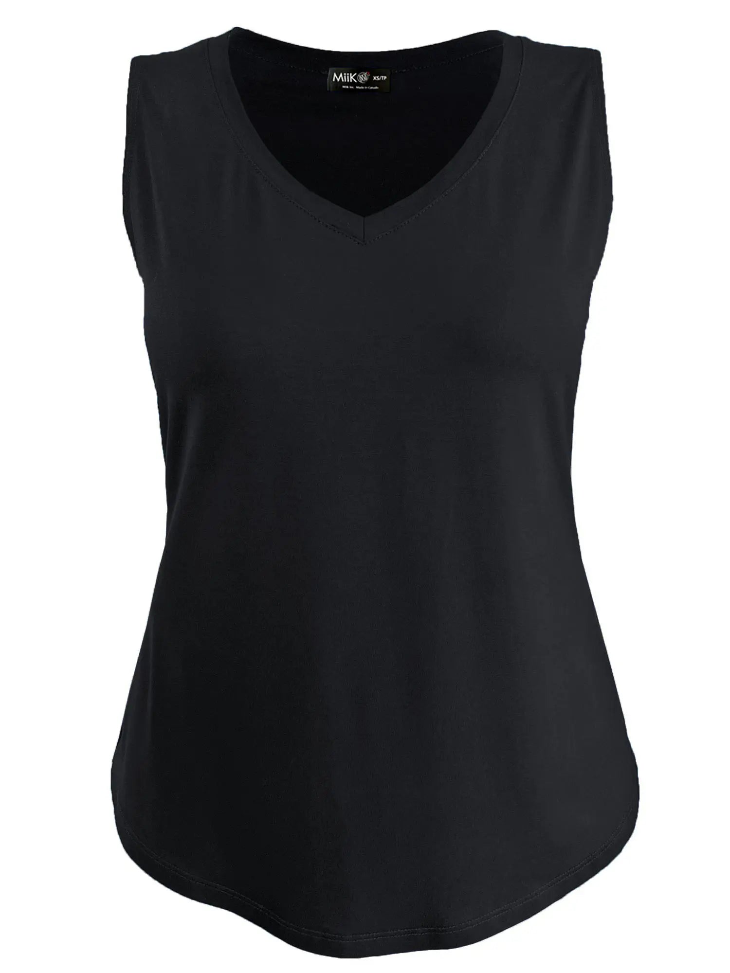 Jules v neck sleeveless top for women in Black