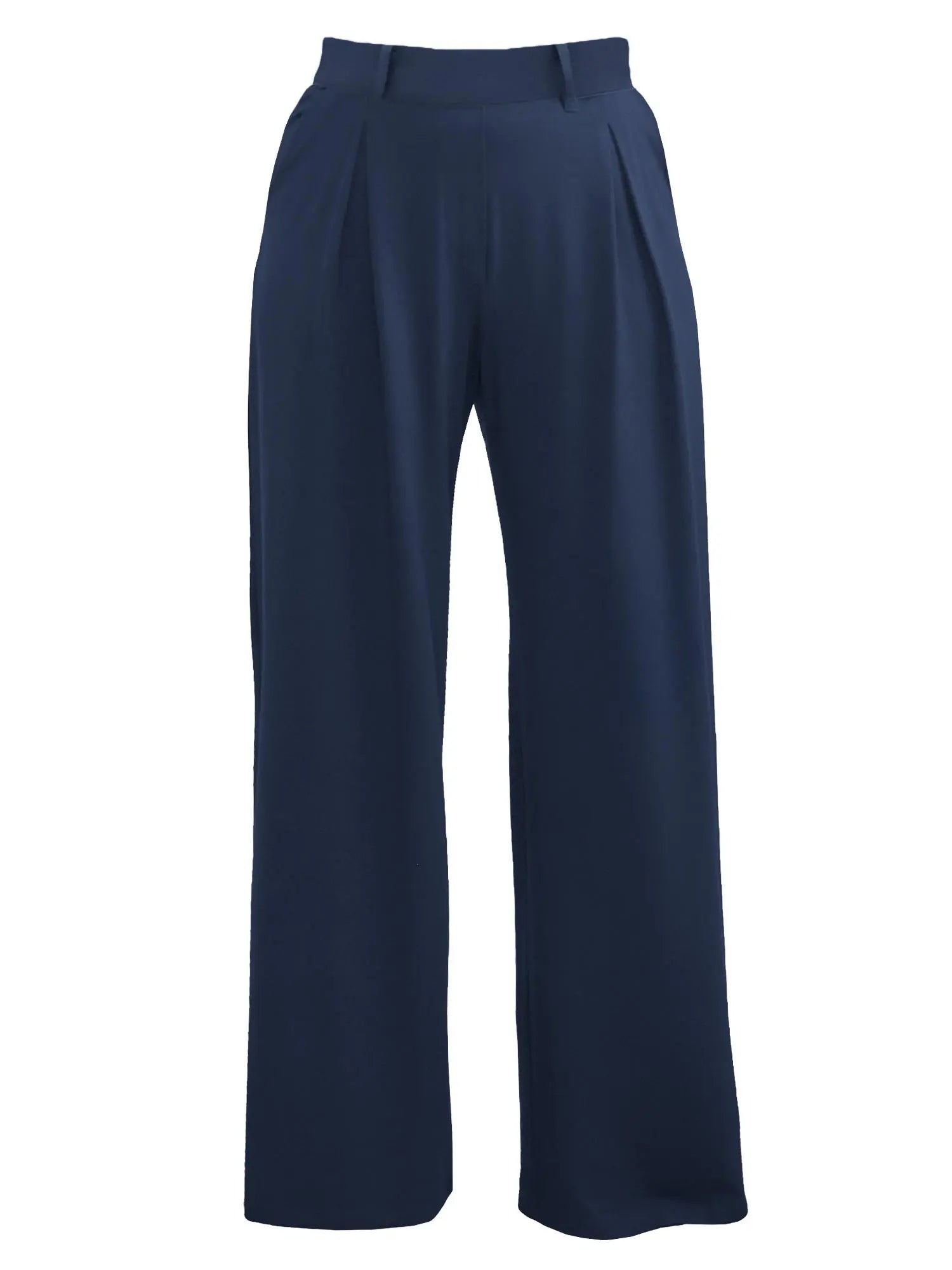 Kiya high waisted wide leg pleated pant for women 00 in Navy