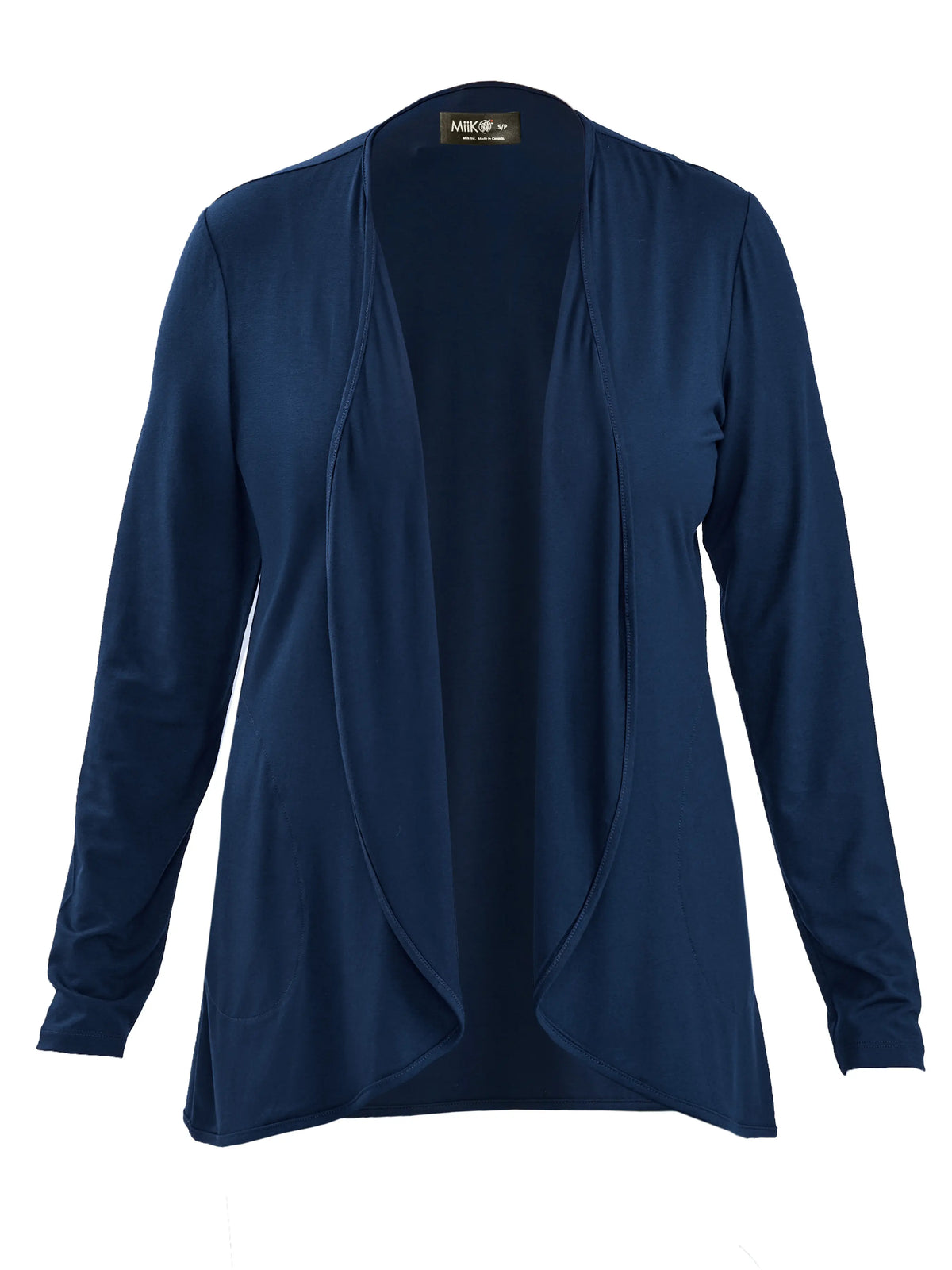 Lilah waterfall cardigan with pockets for women in Navy