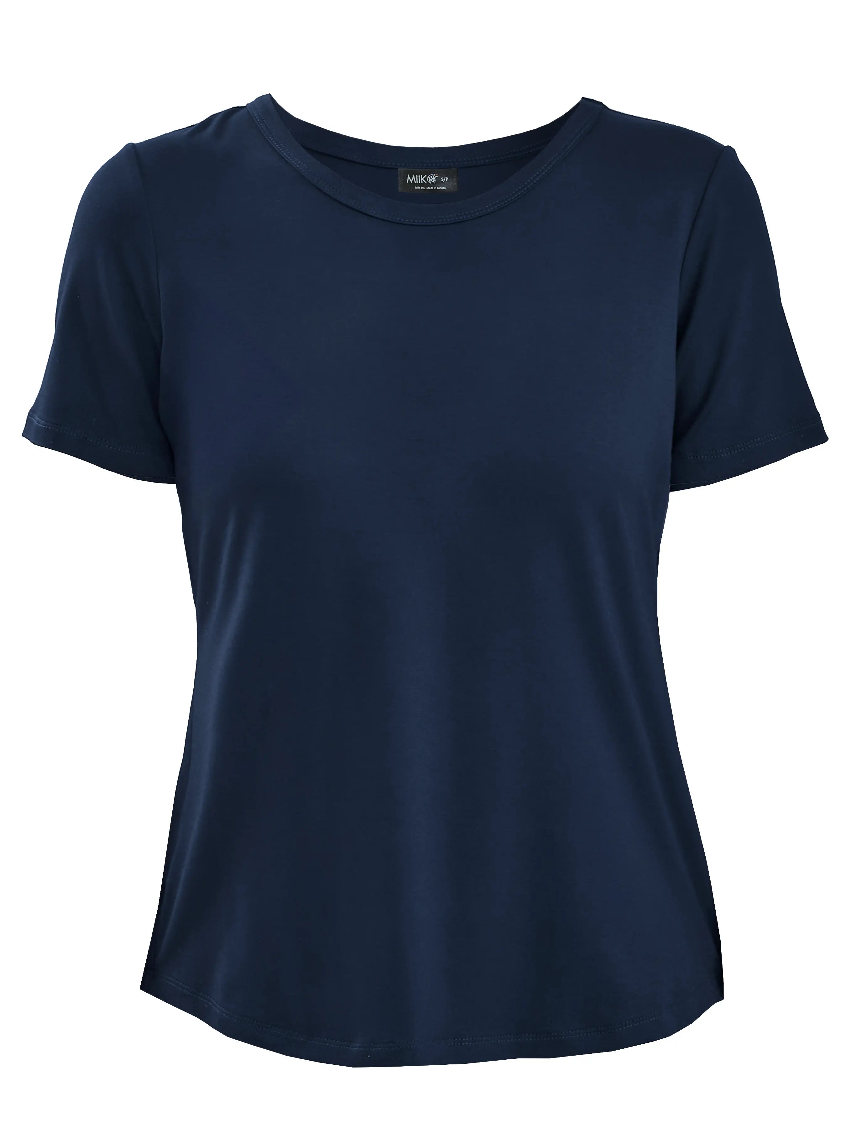 Marissa half sleeve crewneck tee for women in Navy