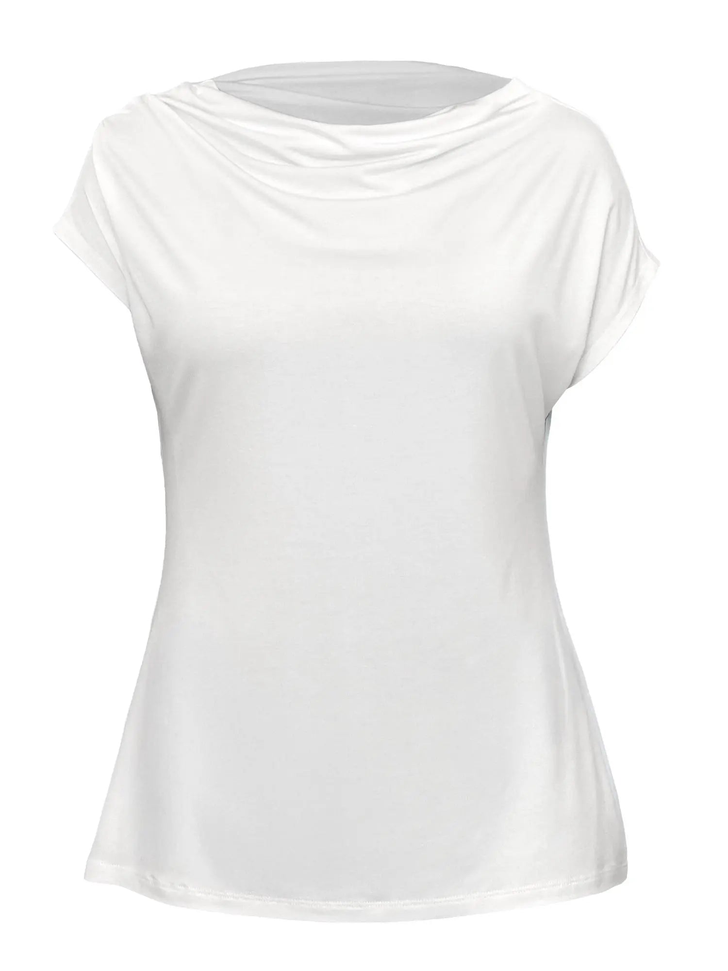 Yuna draped reversible neckline top for women in White