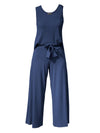 An off figure image of Miik's Kimmay open-back capri jumpsuit