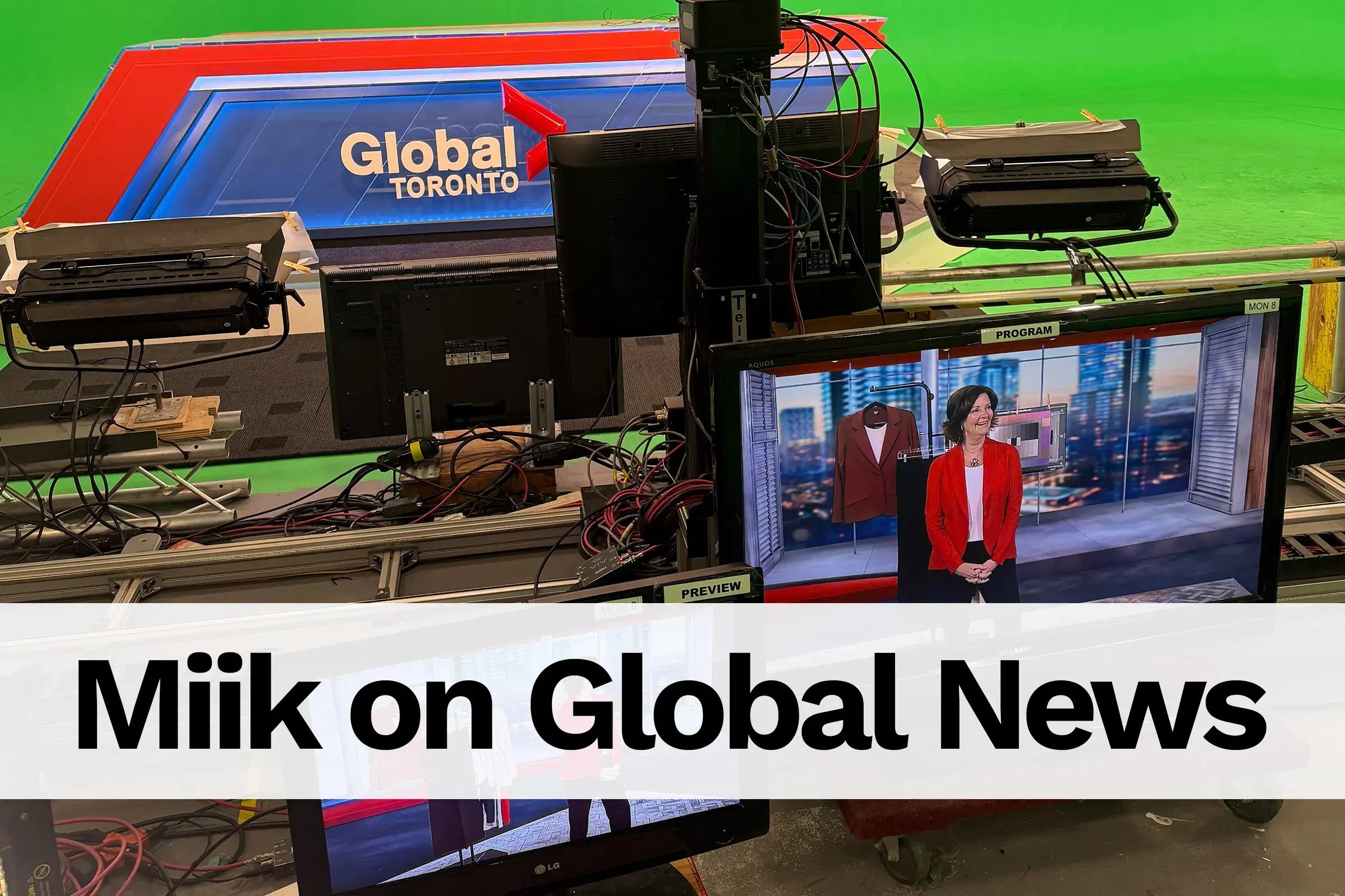 Miik on Global news blog cover showing the behind the scenes