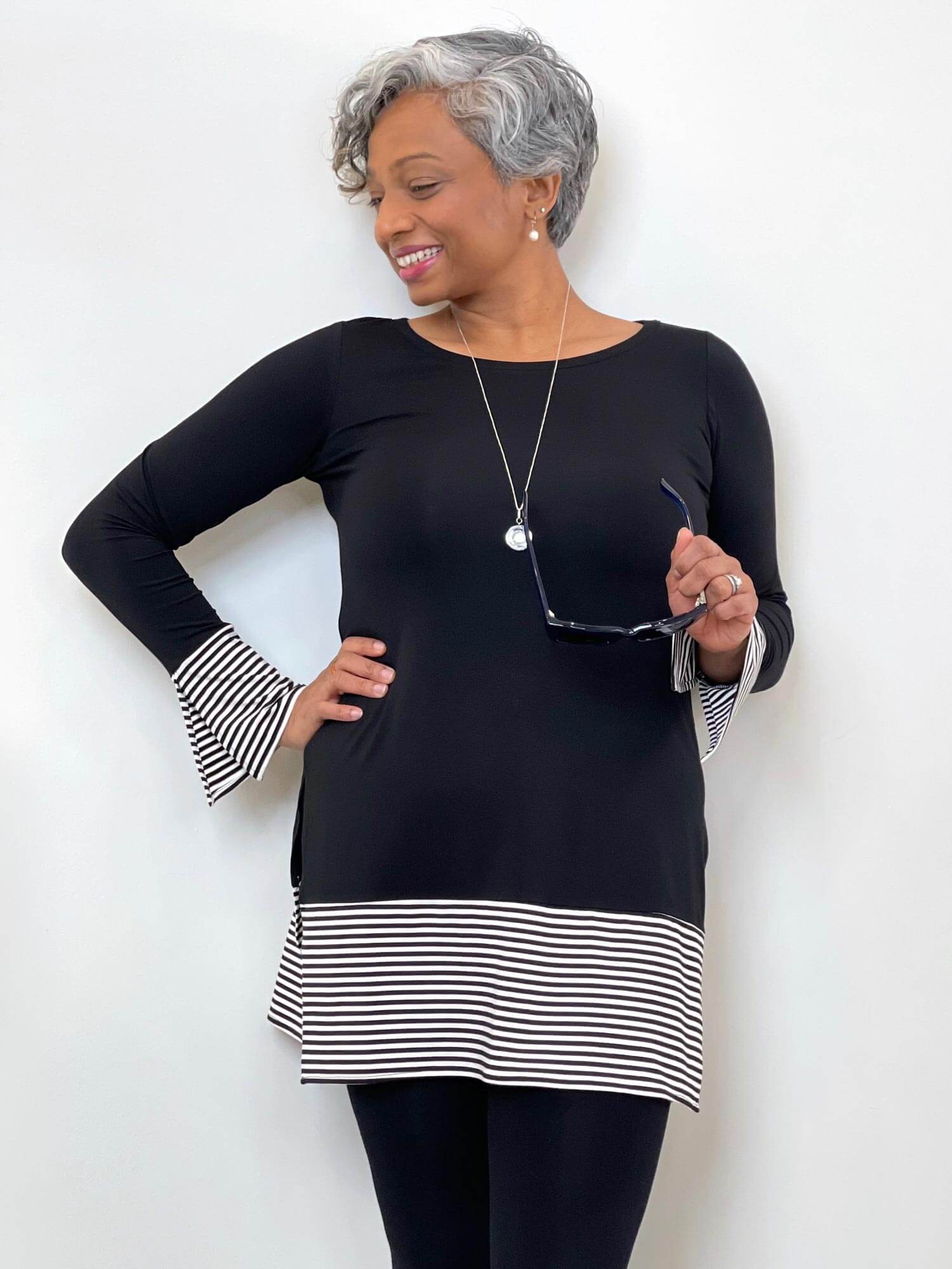 Zuri long sleeve pocket tunic