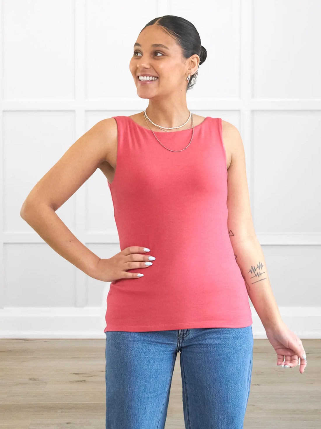 [50% OFF] Amina reversible neckline shelf bra tank [SLIGHTLY FLAWED] FINAL SALE