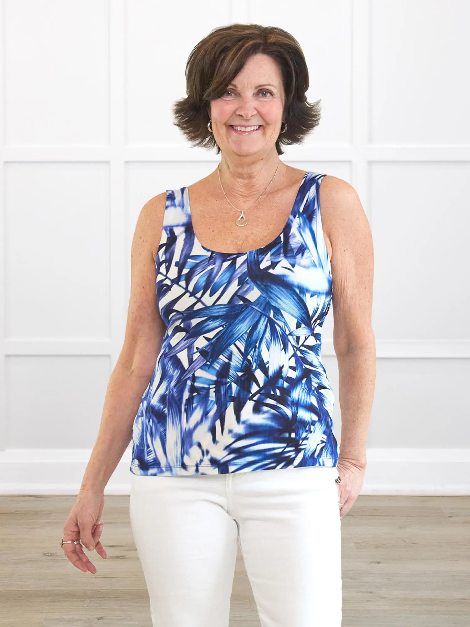 [30% OFF] Amina reversible neckline shelf bra tank [FABRIC IRREGULARITIES] FINAL SALE