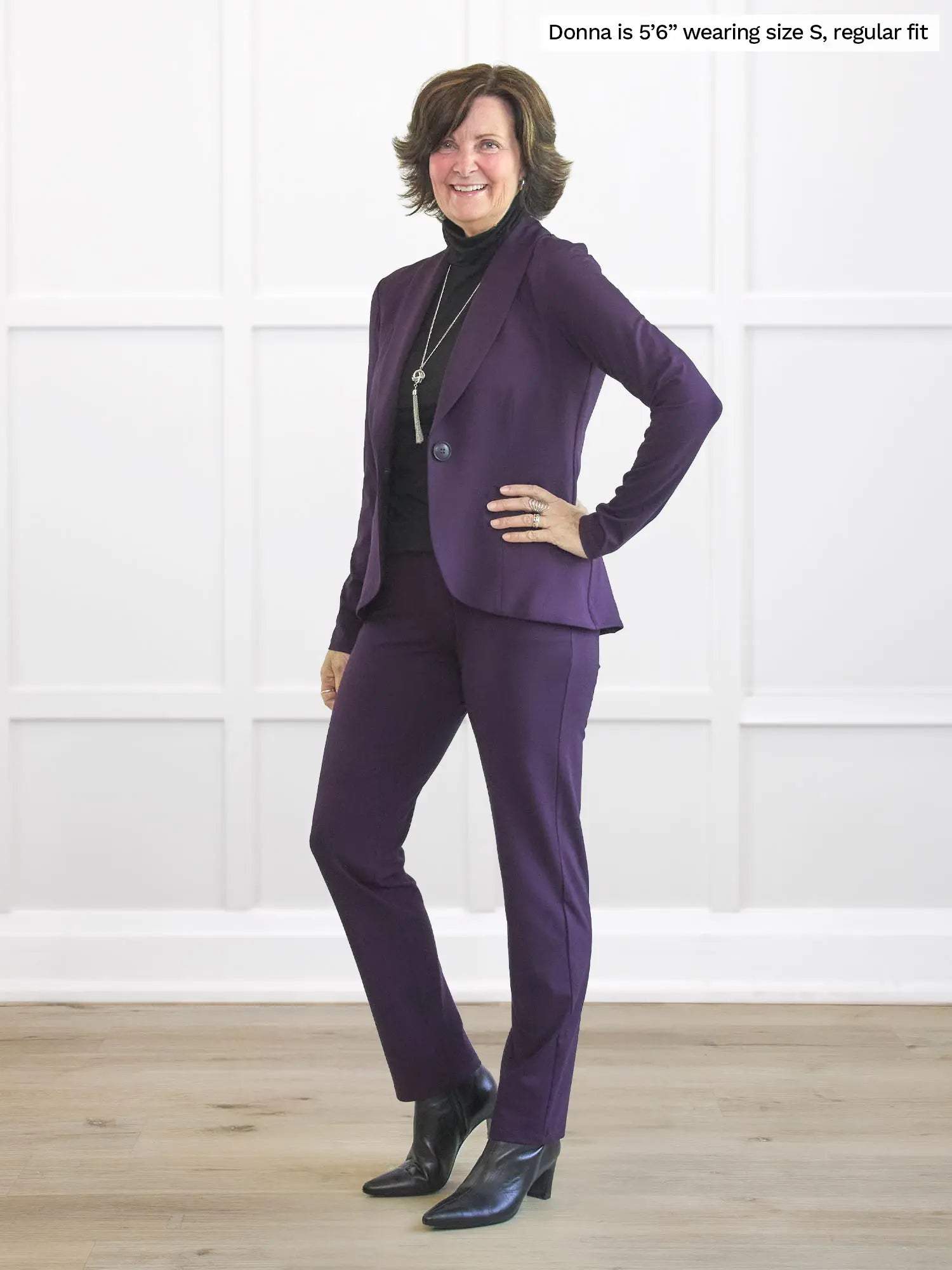Asia mid-rise slim pant