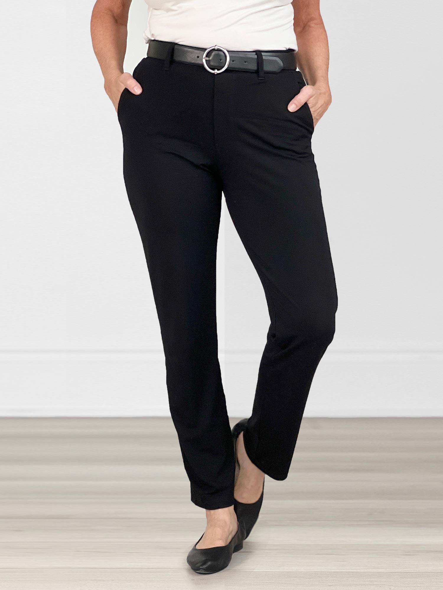 Asia mid-rise slim pant  Sustainable women's fashion made in