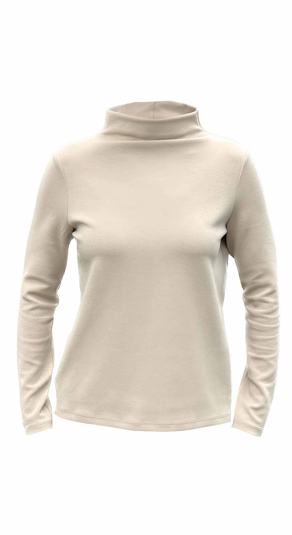 An off figure image of Miik's Breda funnel neck long sleeve top