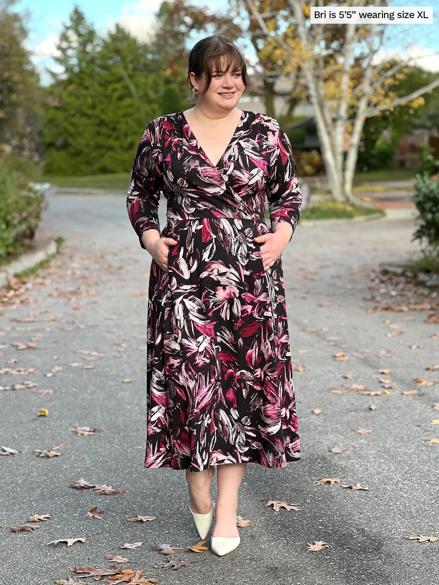 Claudine tie waist midi dress Sustainable Clothing Canada Miik