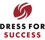 Dress for Success logo with red and black design on a white background