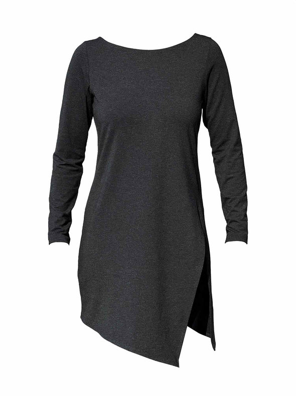 An off figure image of Miik's Elsie asymmetrical long sleeve tunic 