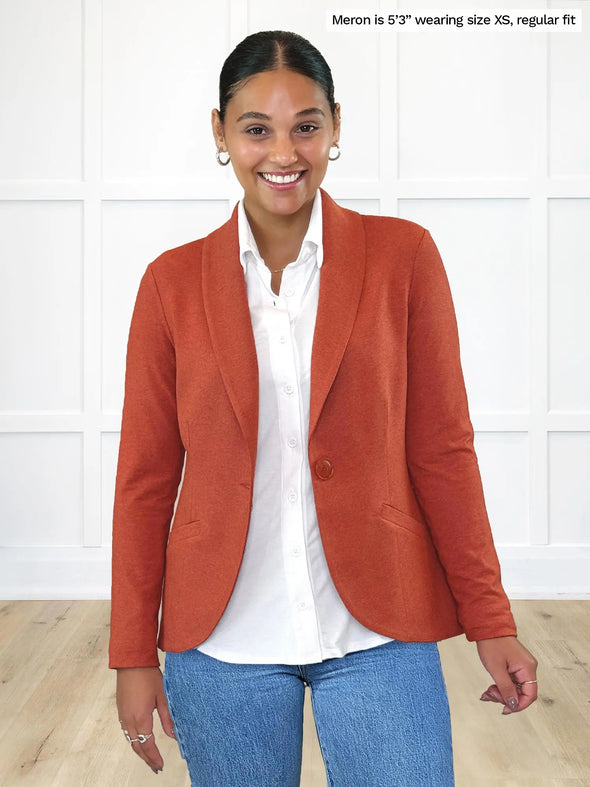 Emily Soft Blazer Sustainable Women s Clothing Miik Inc paprika melange regular medium