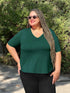 Gracelyn v neck classic tee pine for women plus size in 309e143f 573f 4f49 9596 5c83f8eec155