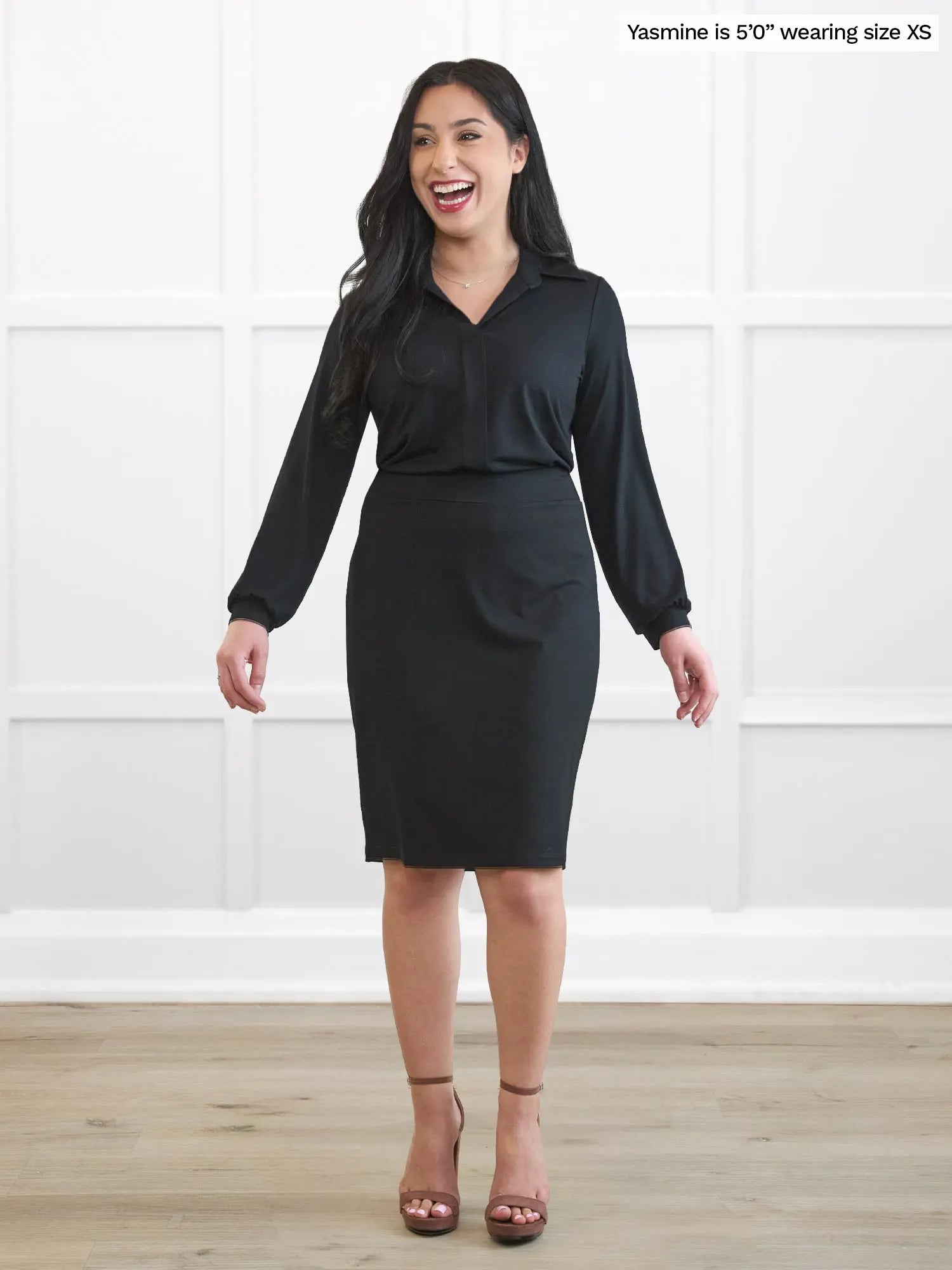 Jilly pull-on pencil skirt