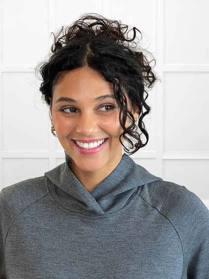 A closeup detail shot of the neckline of Miik&