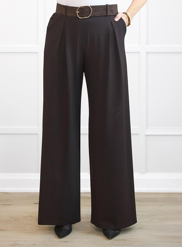 Kiya high waisted wide leg pleated pant