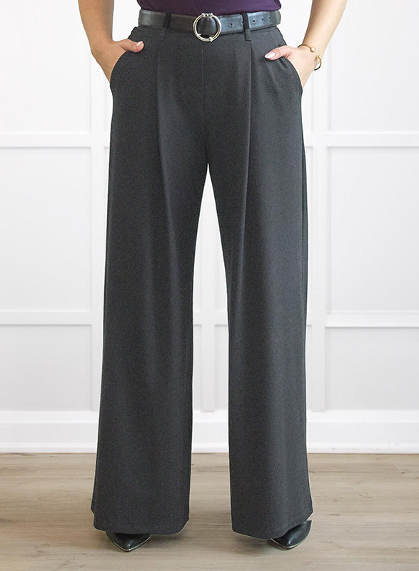 Lara high waisted wide leg pleated pant