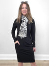 Max mock neck pocket dress
