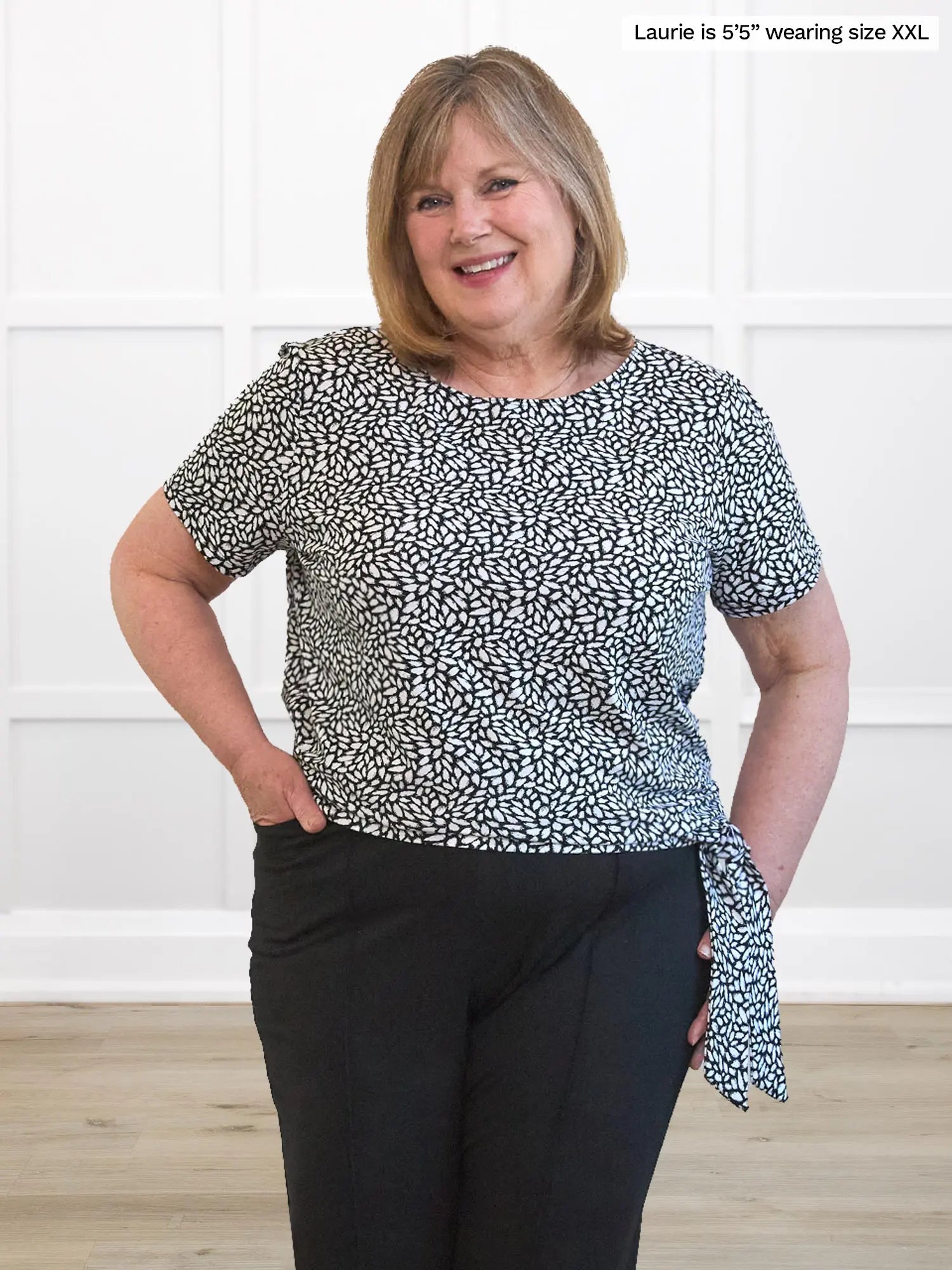 Melody side knot top Sustainable women's clothing made in Canada