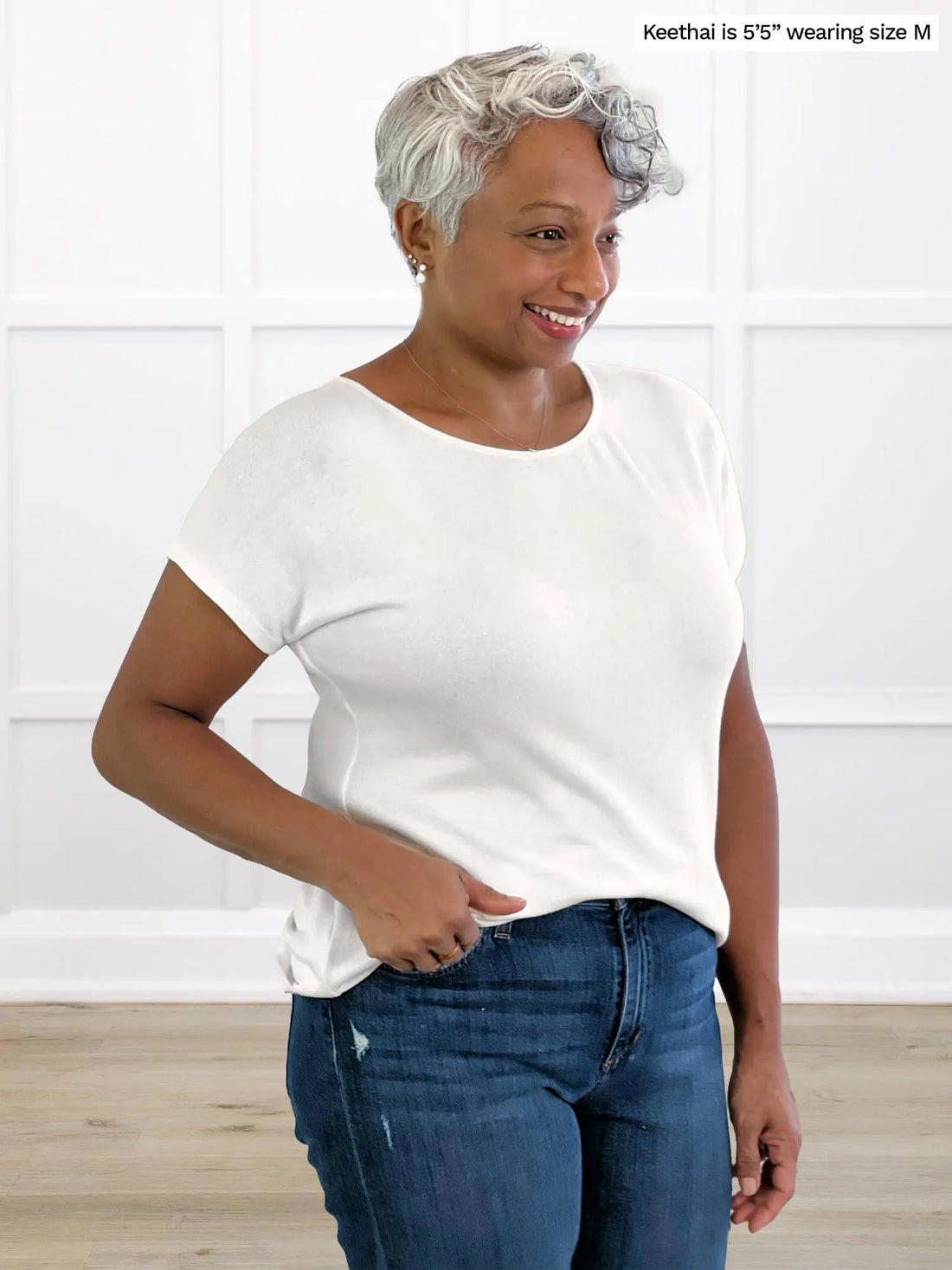 Mimi reversible neckline dolman top