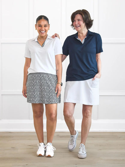 Miik model Meron and founder Donna smiling both wearing Miik&