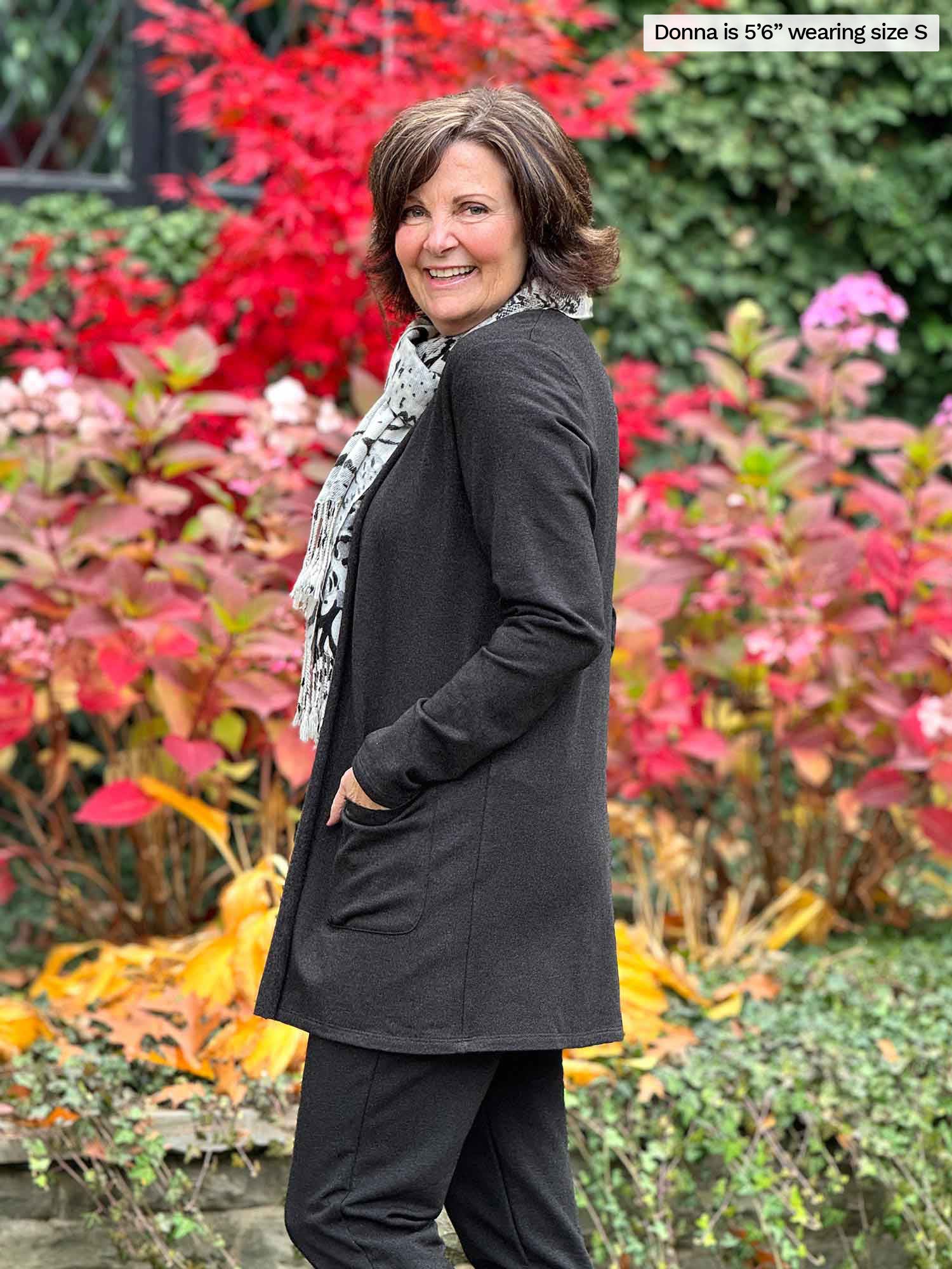 Black fleece discount cardigan women's