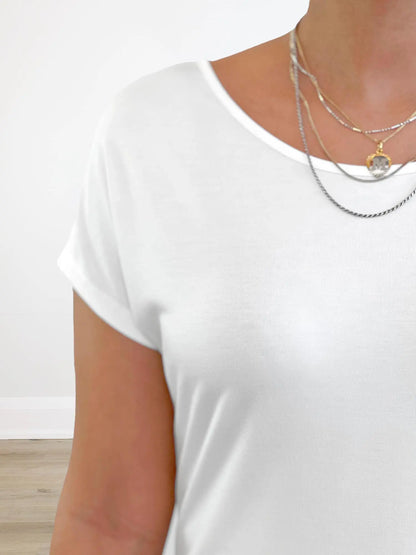 A closeup shot of the neckline of Miik&