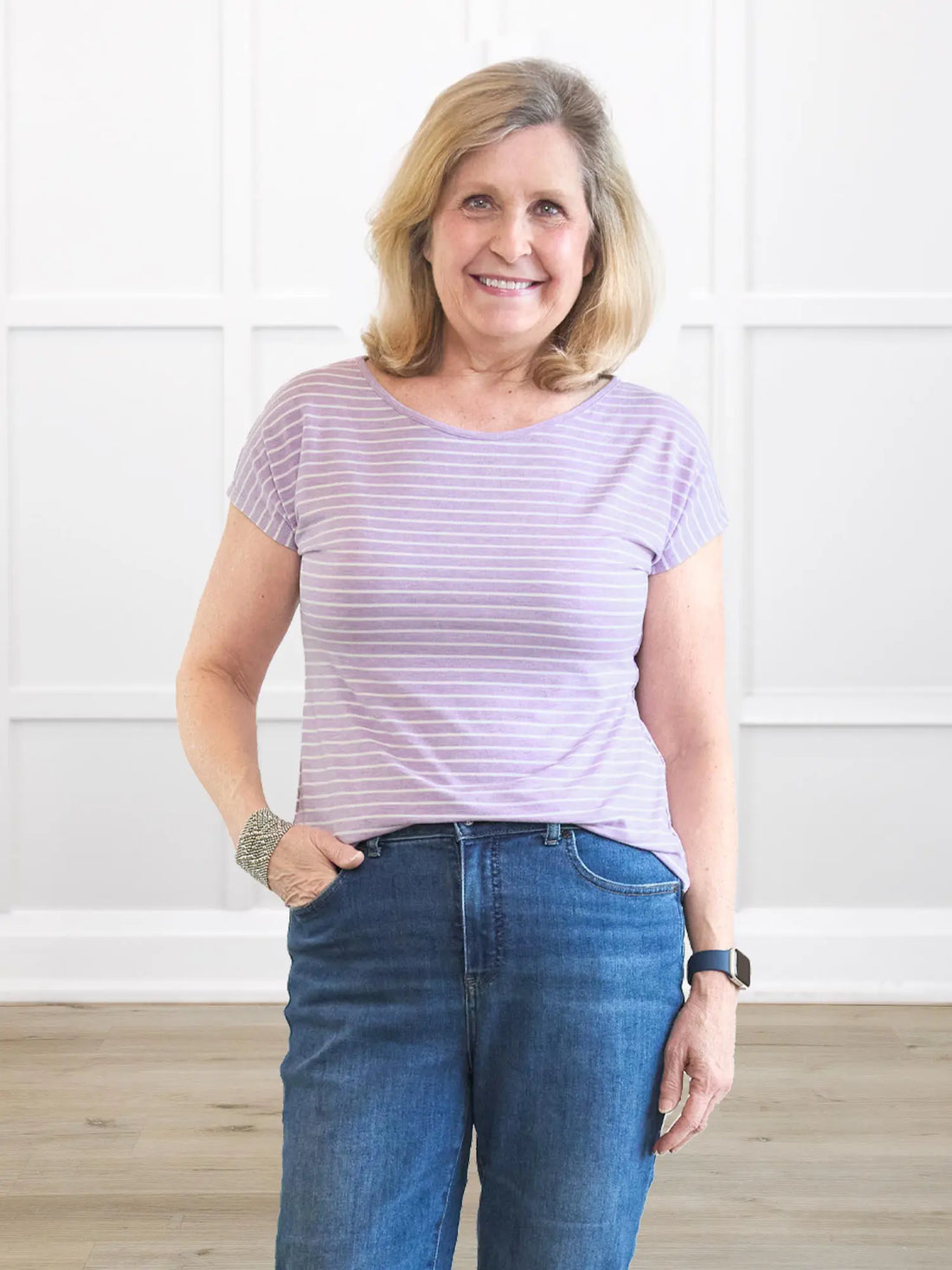 Rio reversible neckline dolman tee