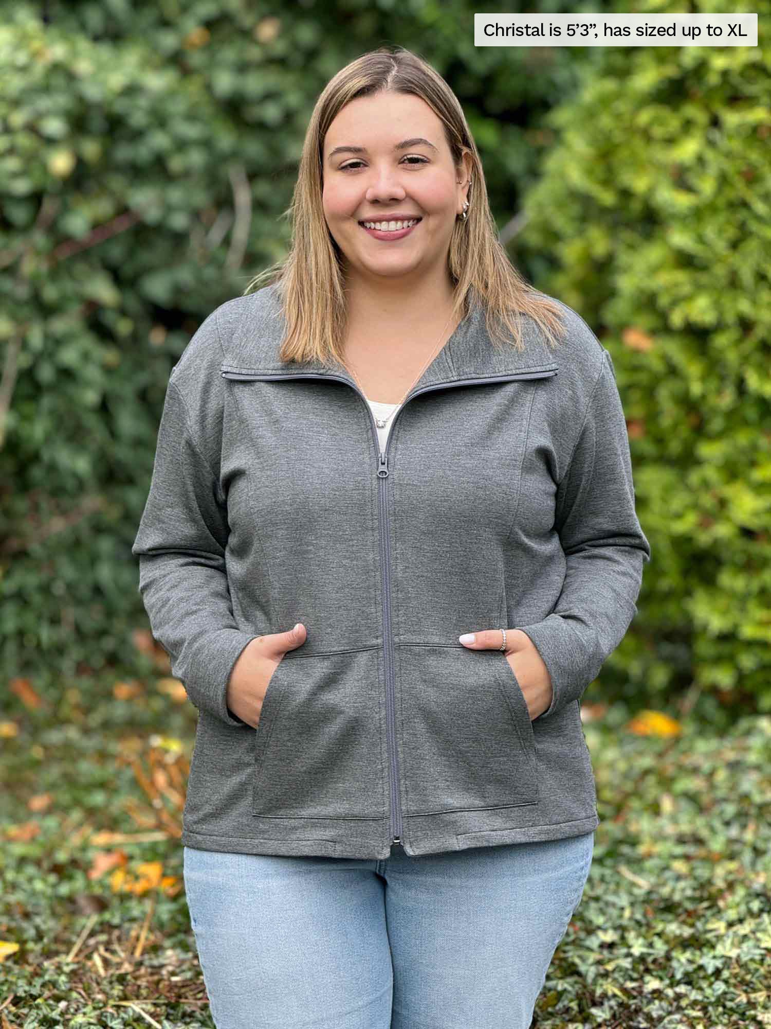 Shaelyn full zip luxe fleece jacket, Sustainable women's clothing made in  Canada