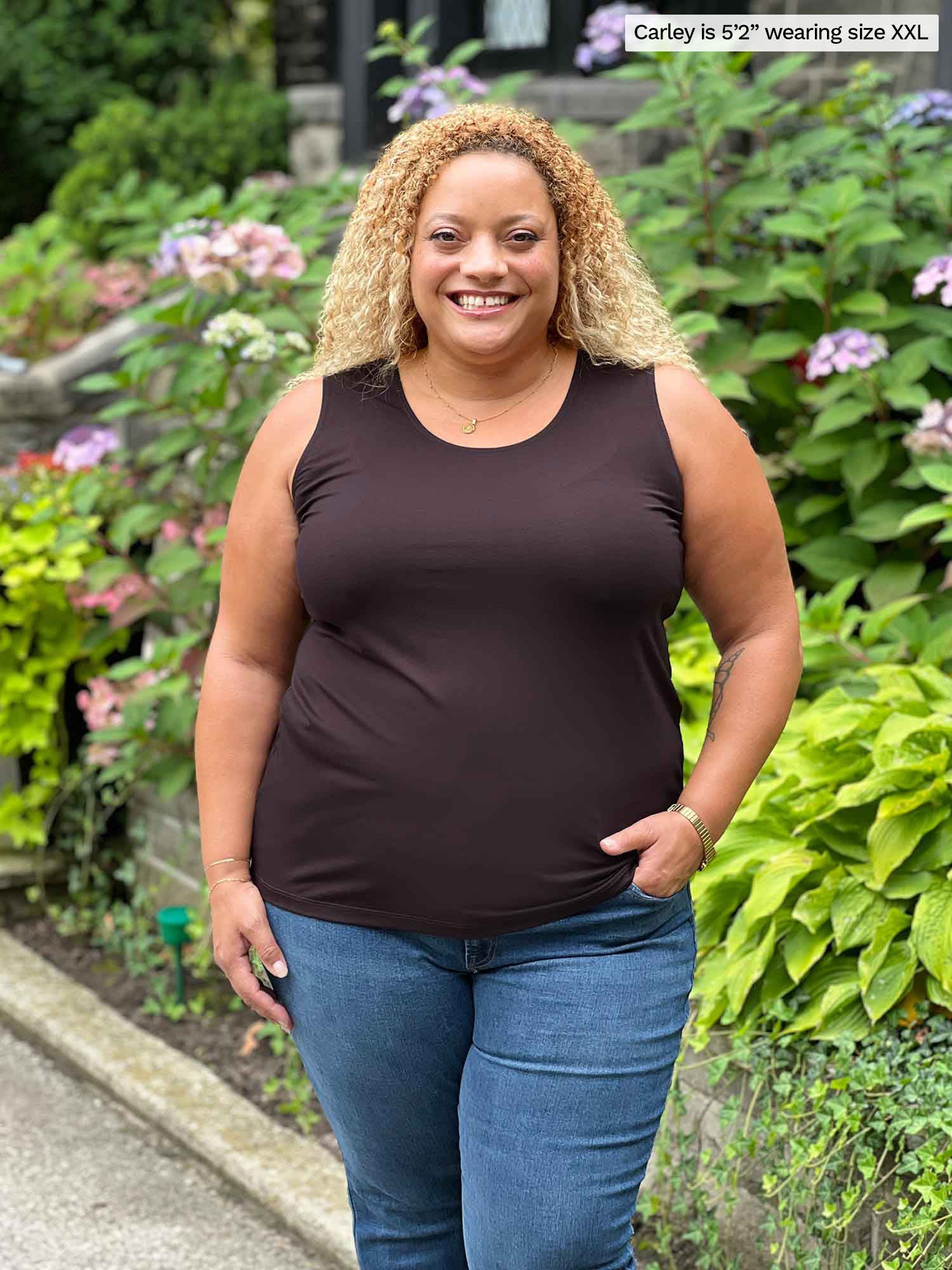 [30% OFF] Shandra reversible neckline tank top [FABRIC IRREGULARITIES] FINAL SALE