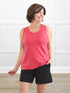 Shandra reversible tank top flamingo melange for women in Flamingo melange on model Donna, size S Regular @Donna-S-regular 