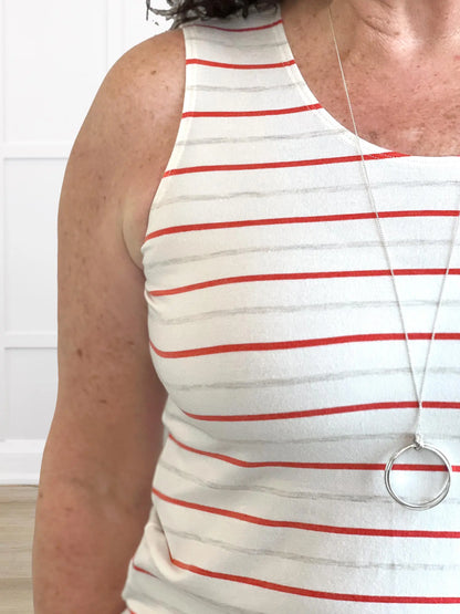 A closeup detail shot of the neckline of Miik&