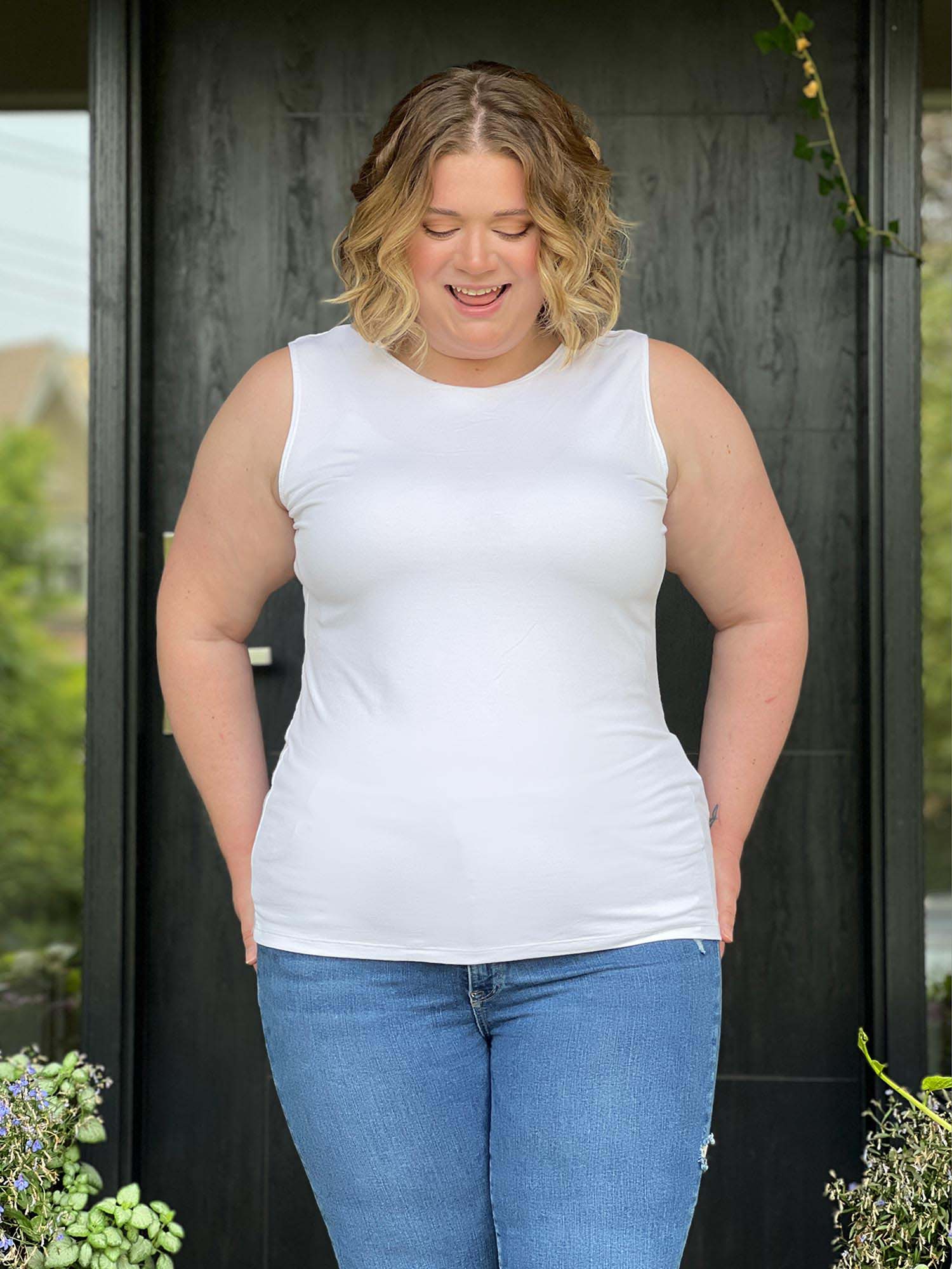 [70% OFF] Shandra reversible neckline tank top [FLAWED] FINAL SALE