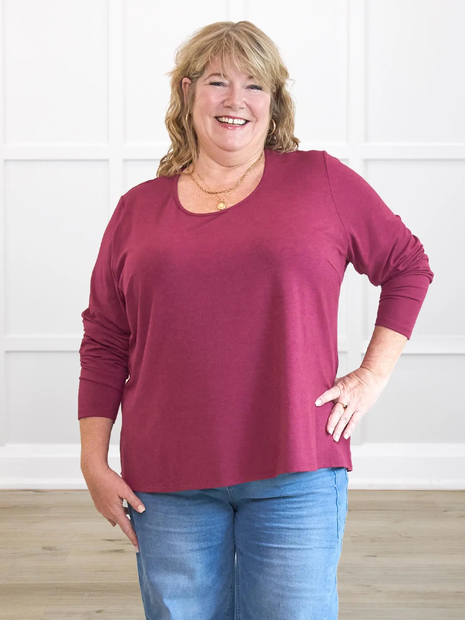 Teona long sleeve relaxed top