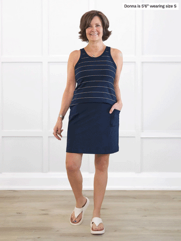 Tessas Skort with pockets and side zipper