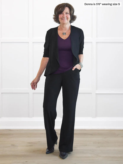 Wesley cropped waterfall cardigan